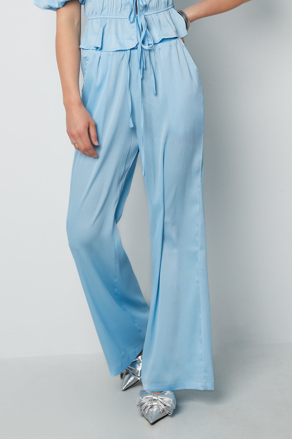 Tie-Waist Wide-Leg Pants