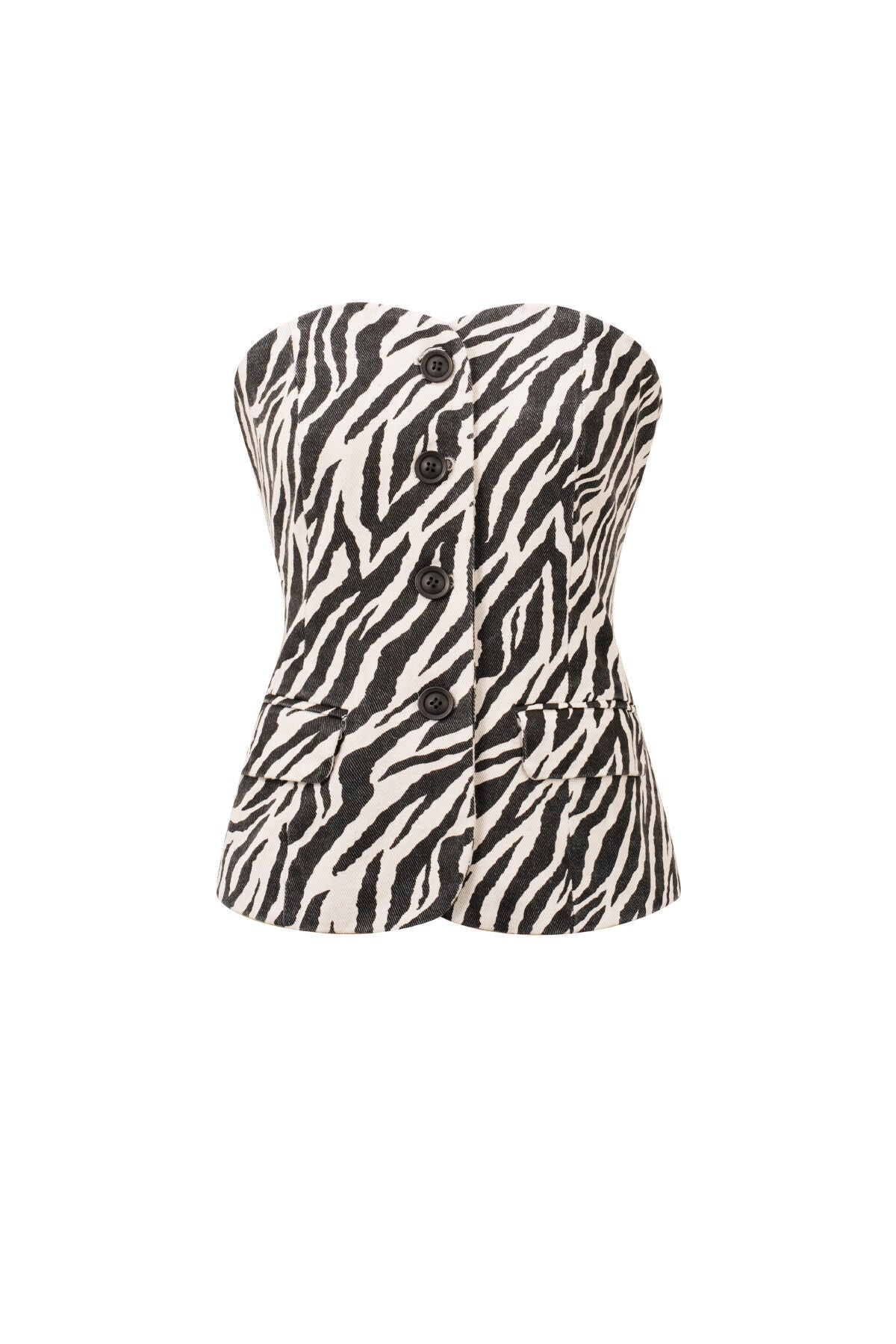 Zebra Print Bandeau Top
