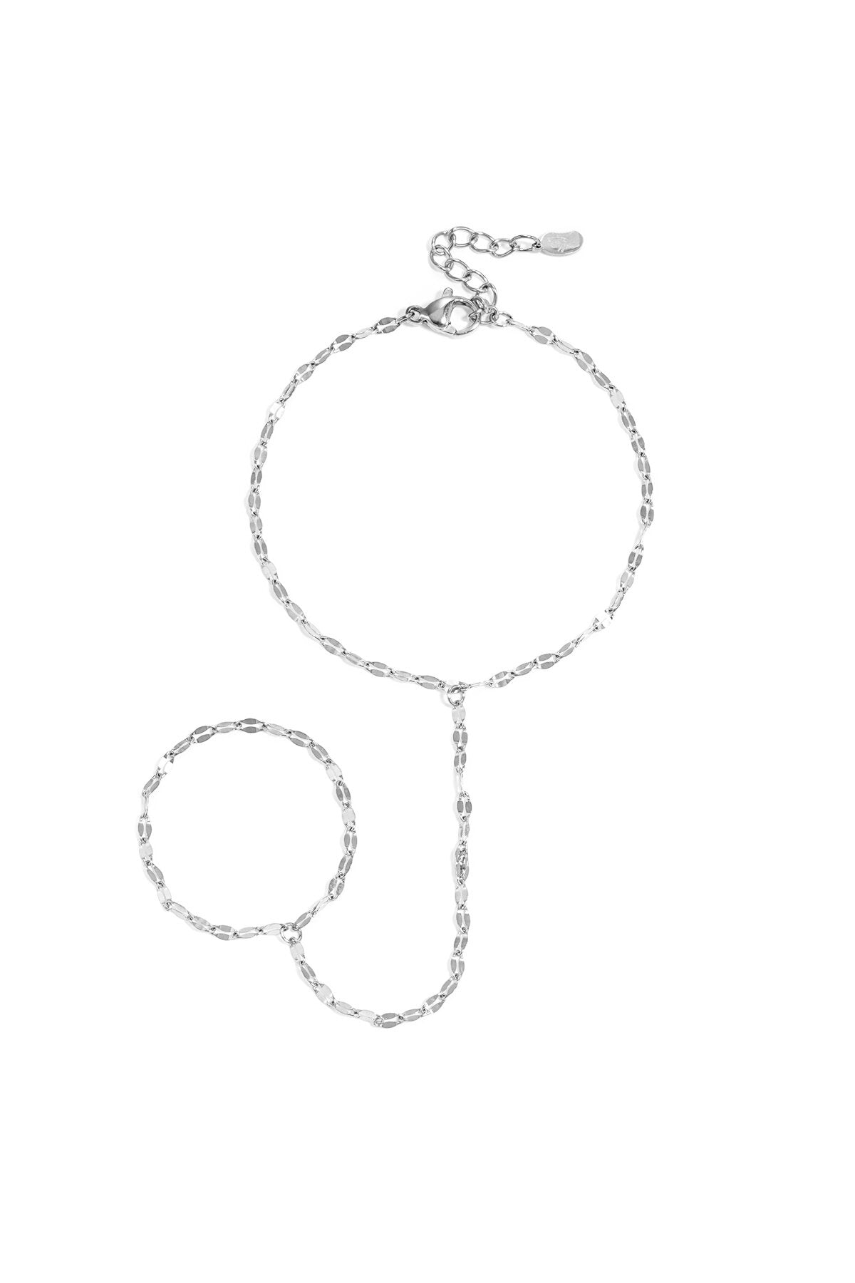 Silver & Gold Hand Chain for Everyday Wear