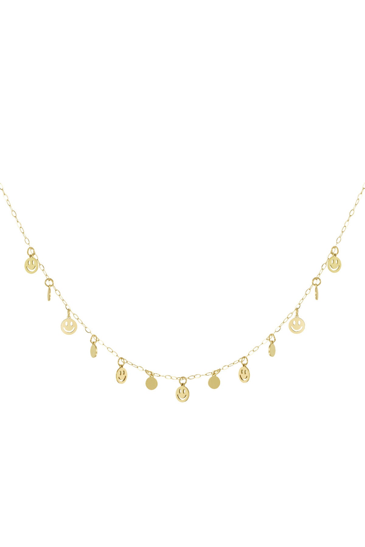 Smiling Face Pendant Necklace for Everyday Wear