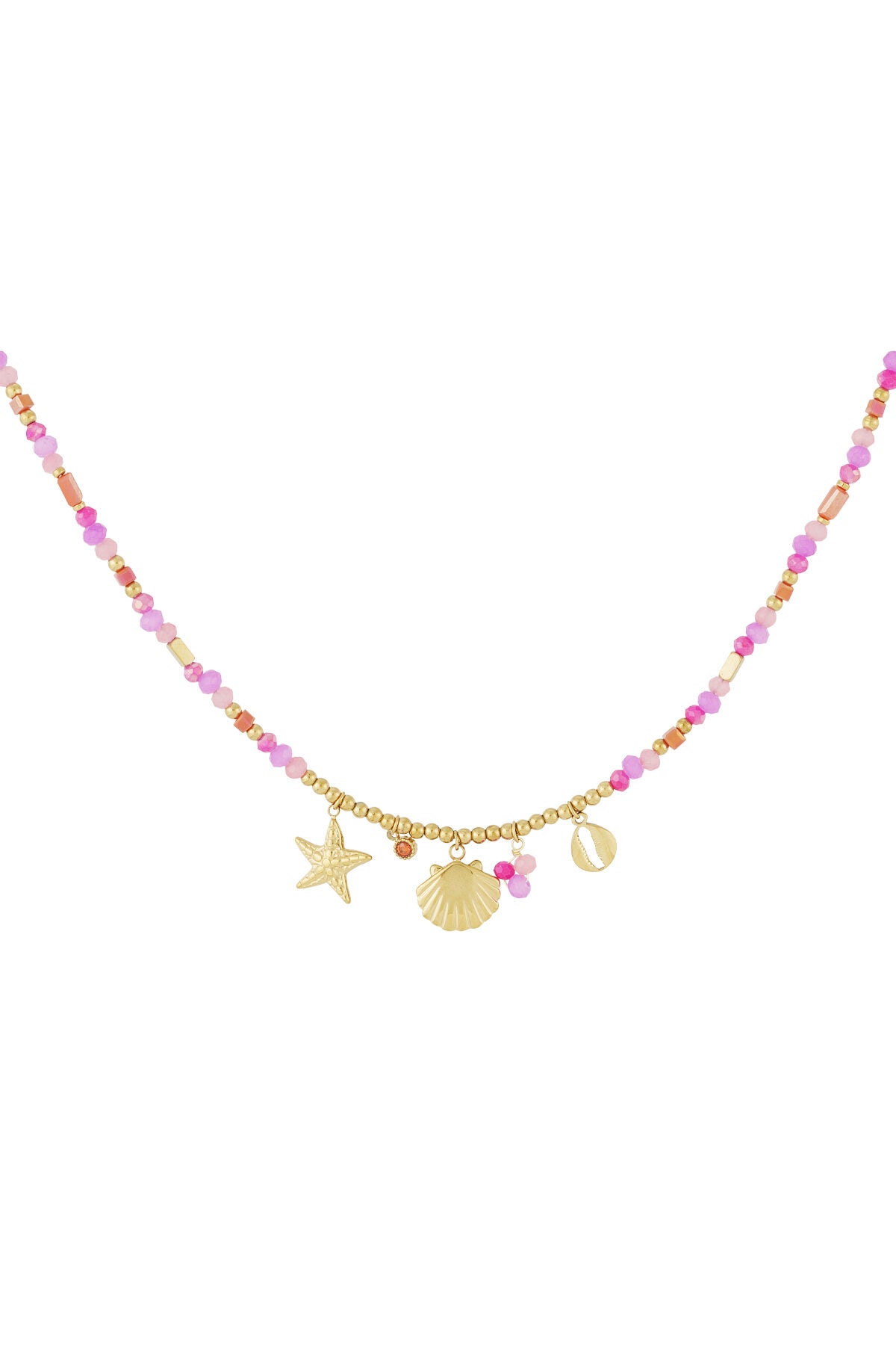 Fuchsia Beaded Necklace: Simple and Versatile