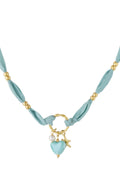 Light Blue Braided Short Necklace