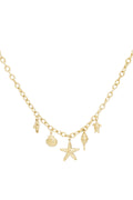 Gold Colored Stainless Steel Pendant Necklace