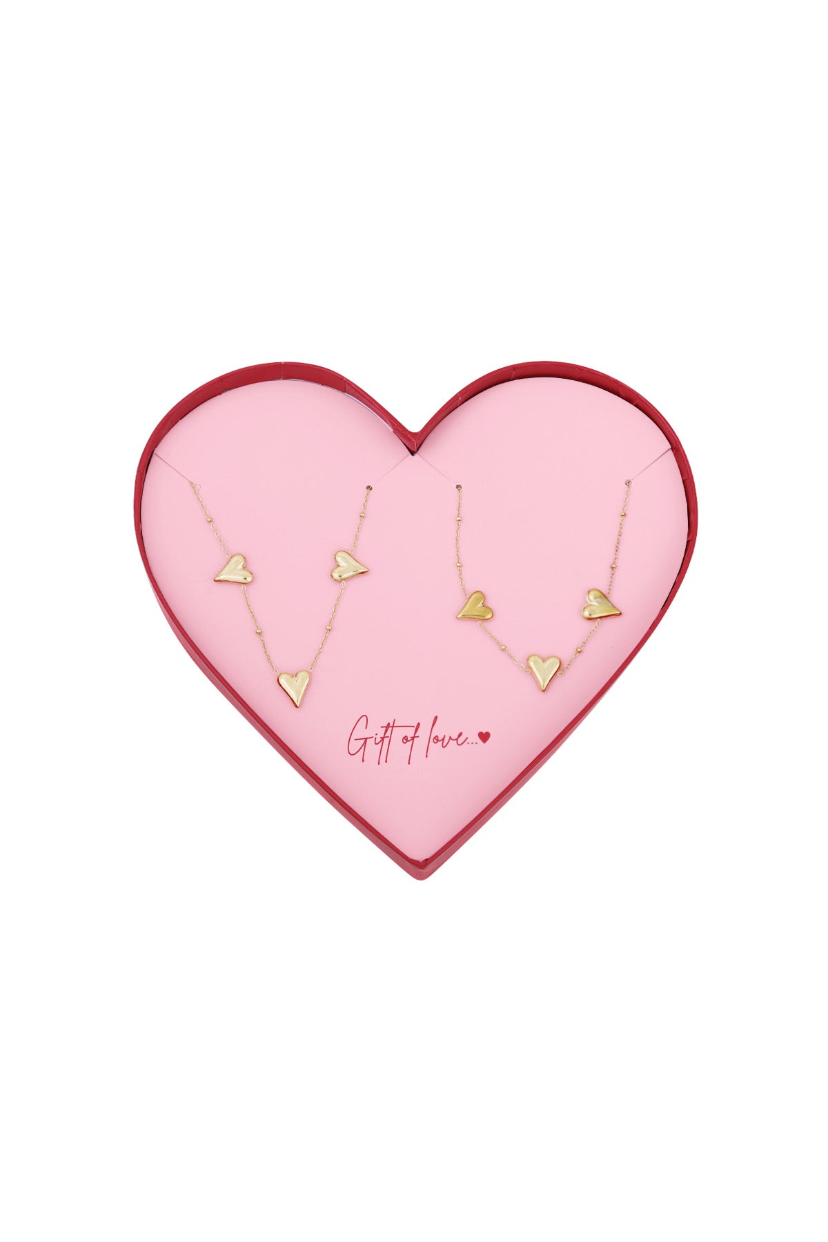 Golden Heart Gift Box Bracelets