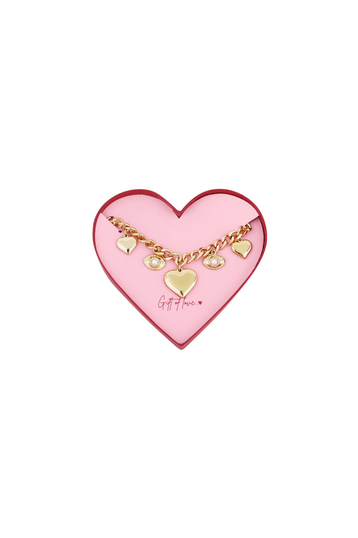 Golden Heart & Evil Eye Gift Bracelet