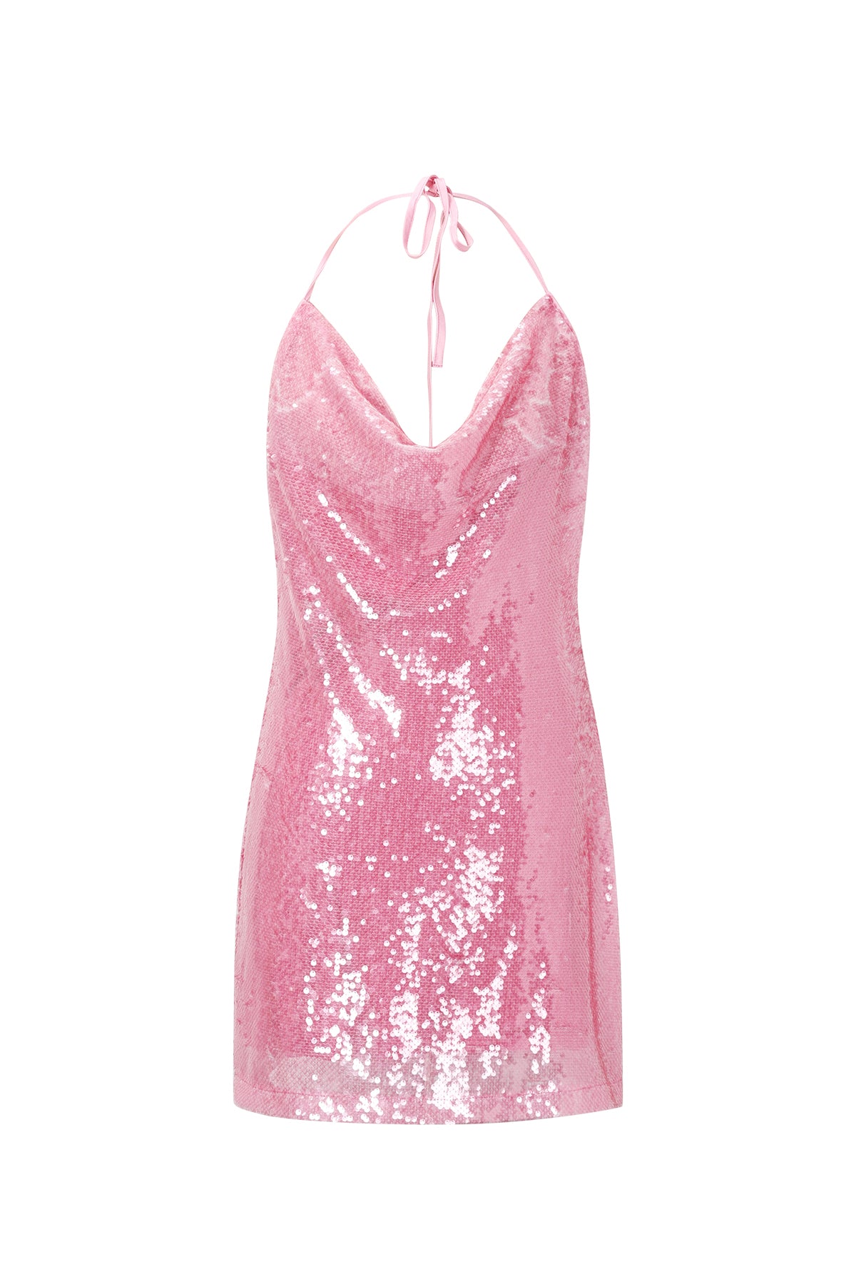  Pink & Off-White Mini Dress