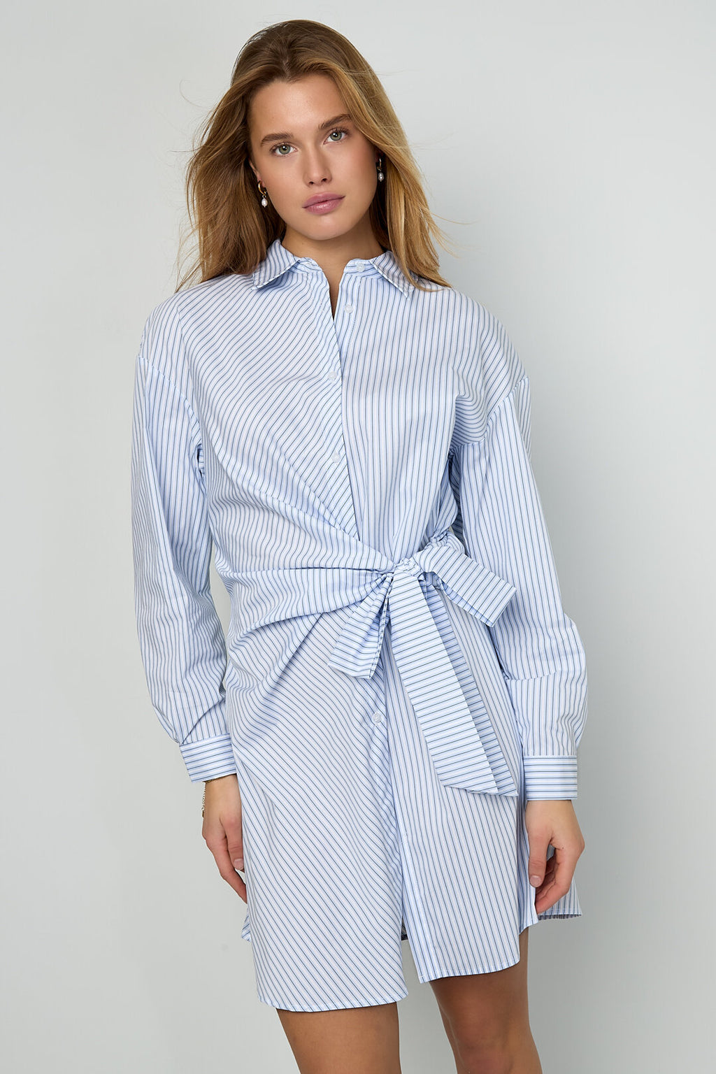 Striped Long-Sleeve Dress