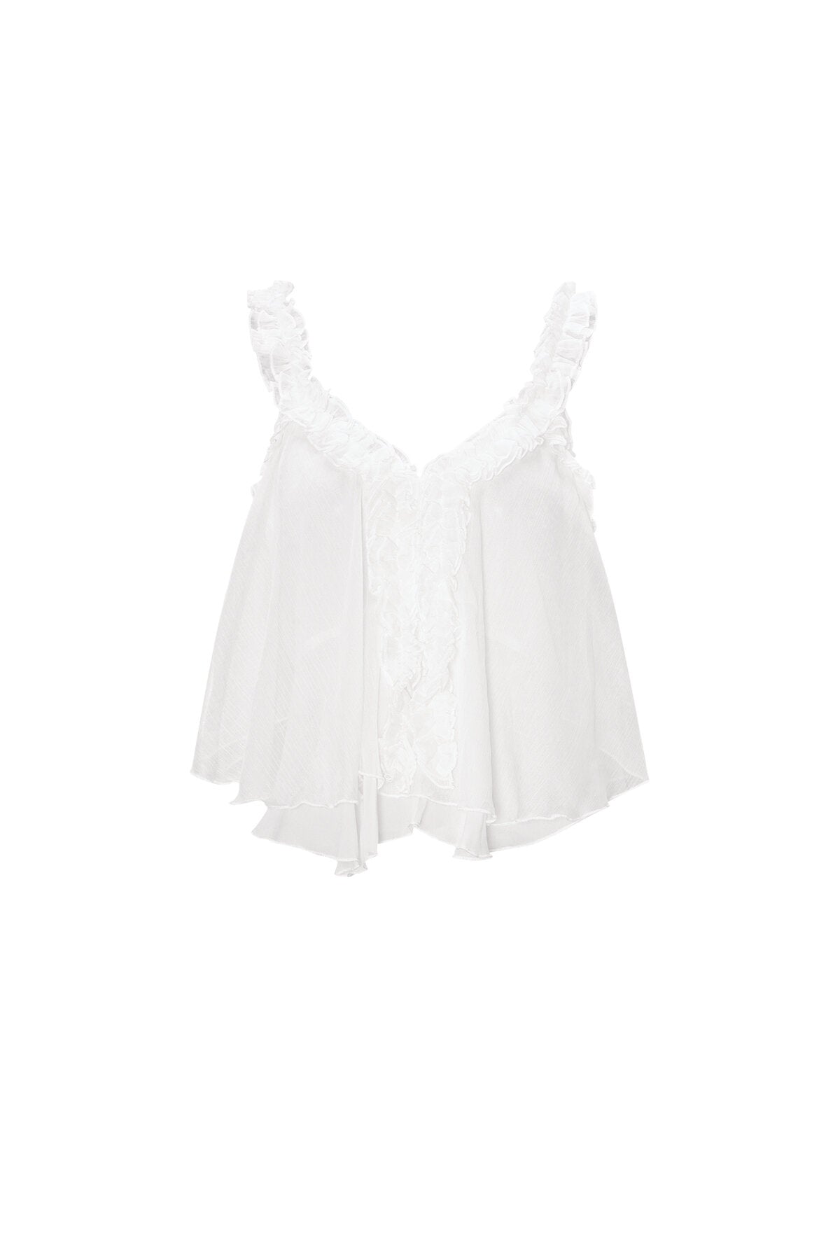 Chiffon Ruffle Cami Top