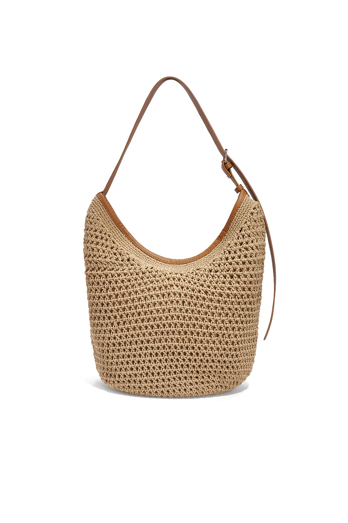 Chi Beige Round Beach Bag 