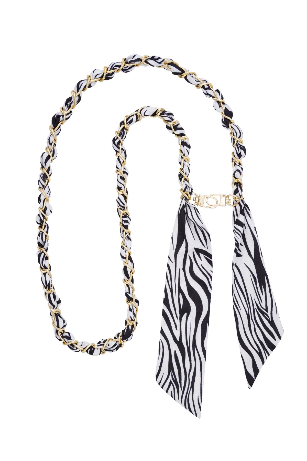 Phone Chain in Pink, Black, Fuchsia & Beige