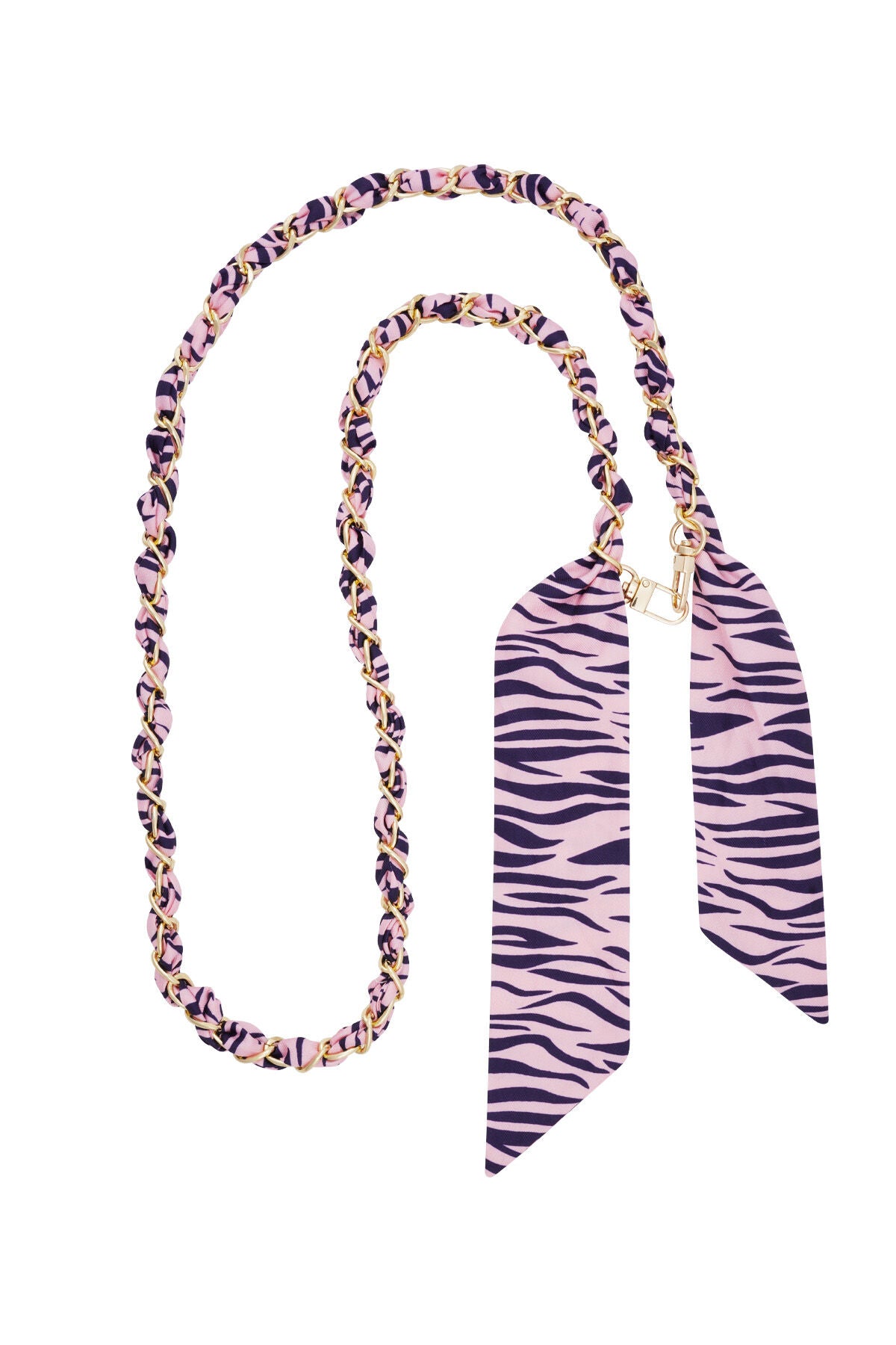 Phone Chain in Pink, Black, Fuchsia & Beige