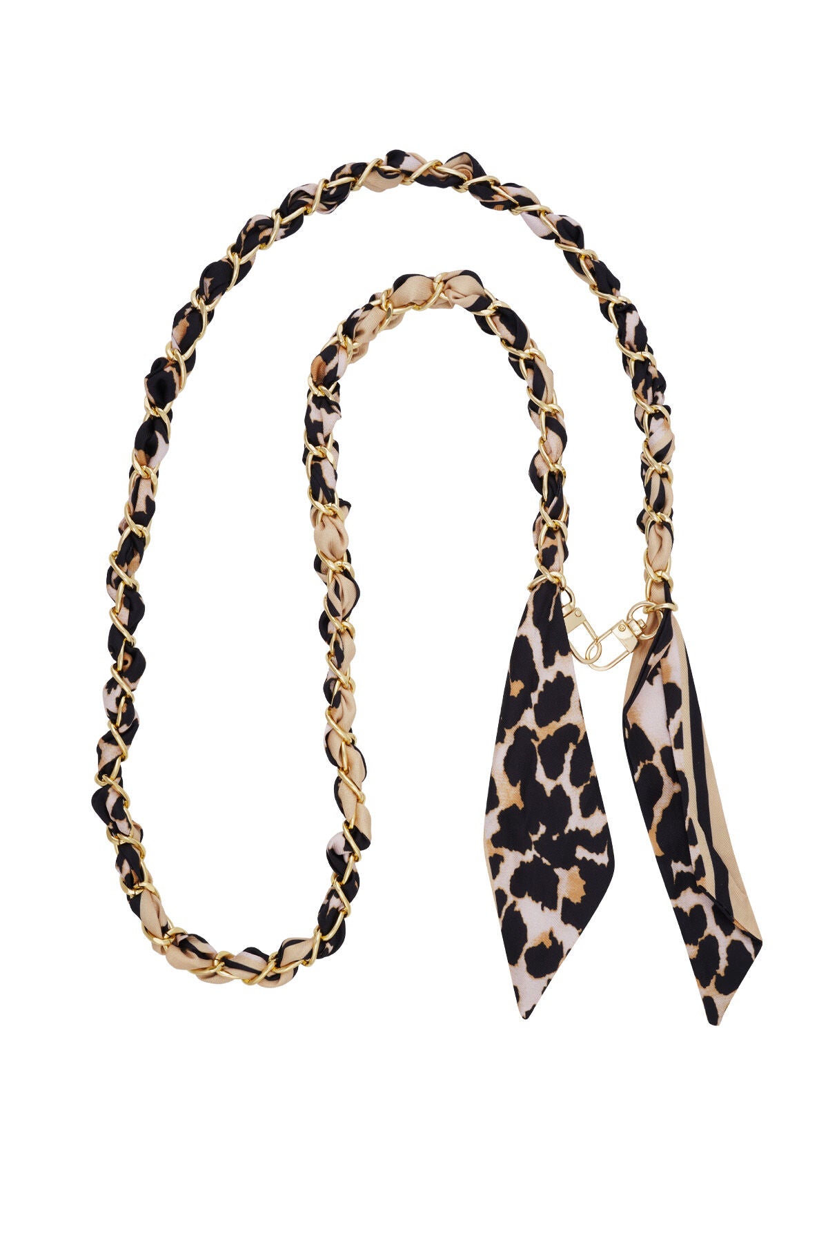 Phone Chain in Pink, Black, Fuchsia & Beige