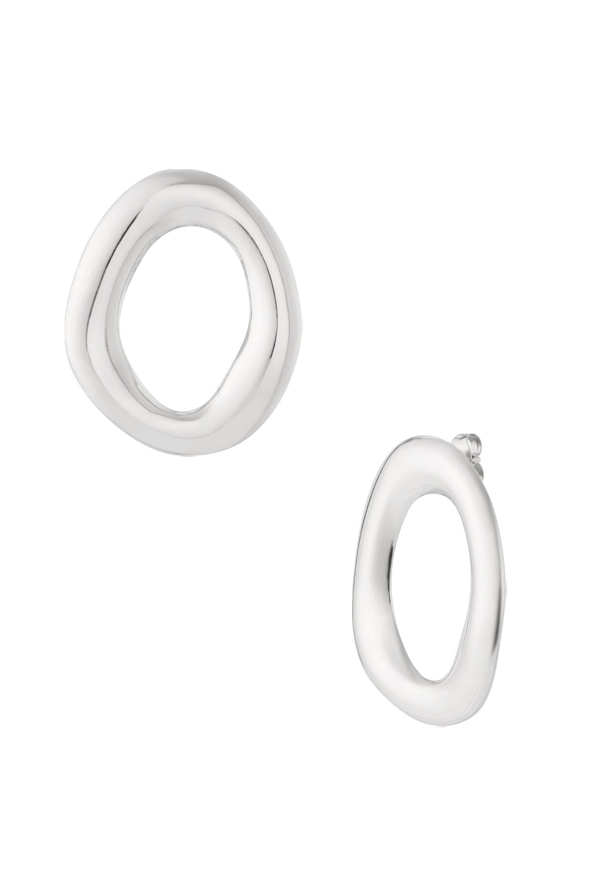 Irregular Shaped Stainless Steel Stud Earrings