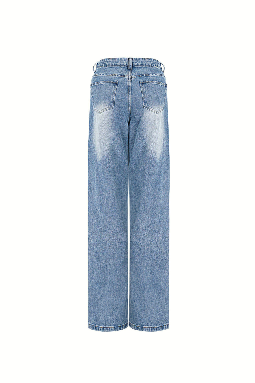 Ripped Straight Denim Pants for All Fits