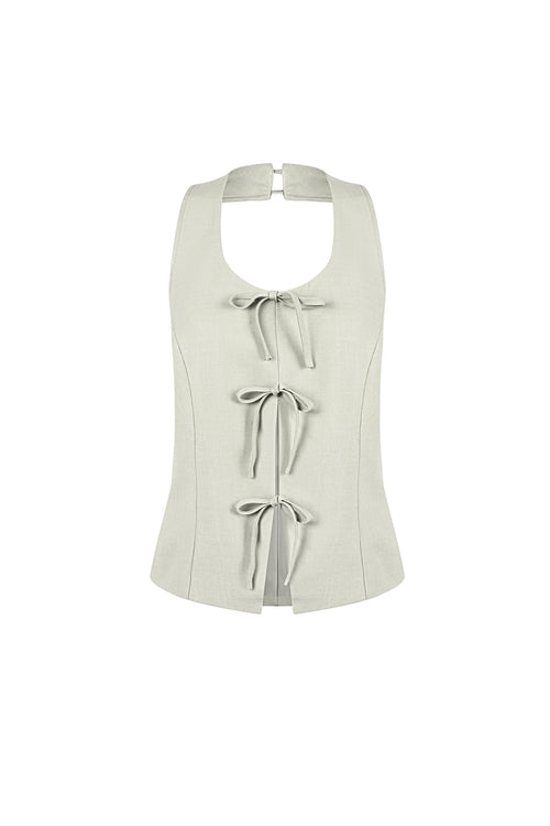 Bow Sleeveless Top 