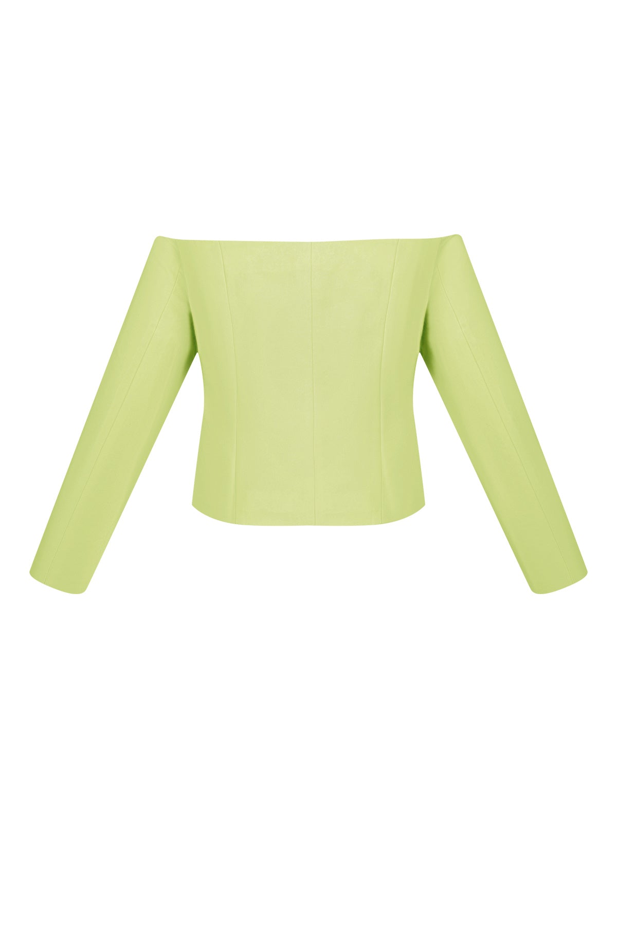 Off-Shoulder Long Sleeve Top Buttoned Front