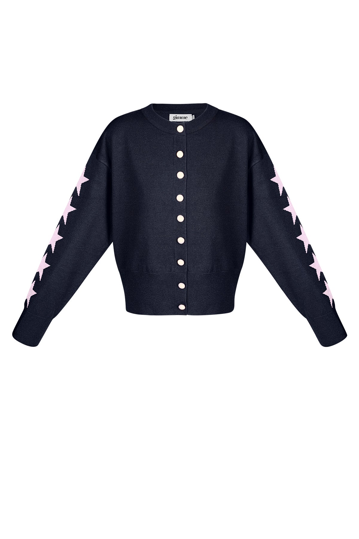 Knit Cardigan Women's Cropped Style Star 