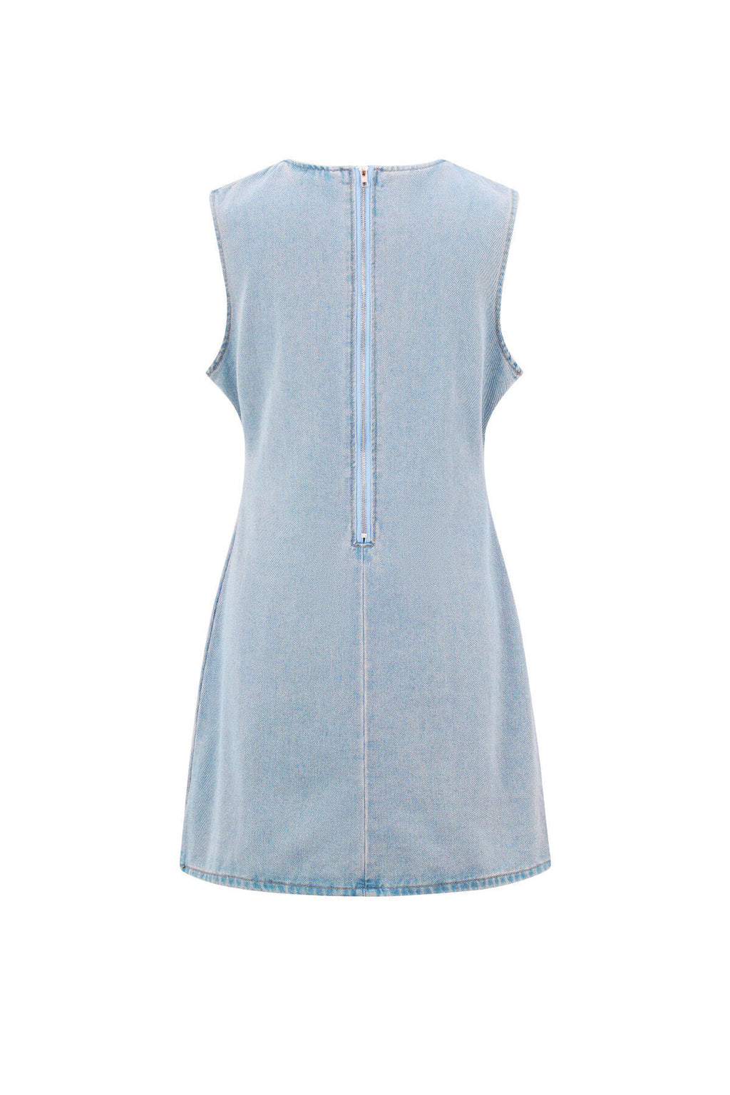 Light Blue Cotton Mini Dress for Summer