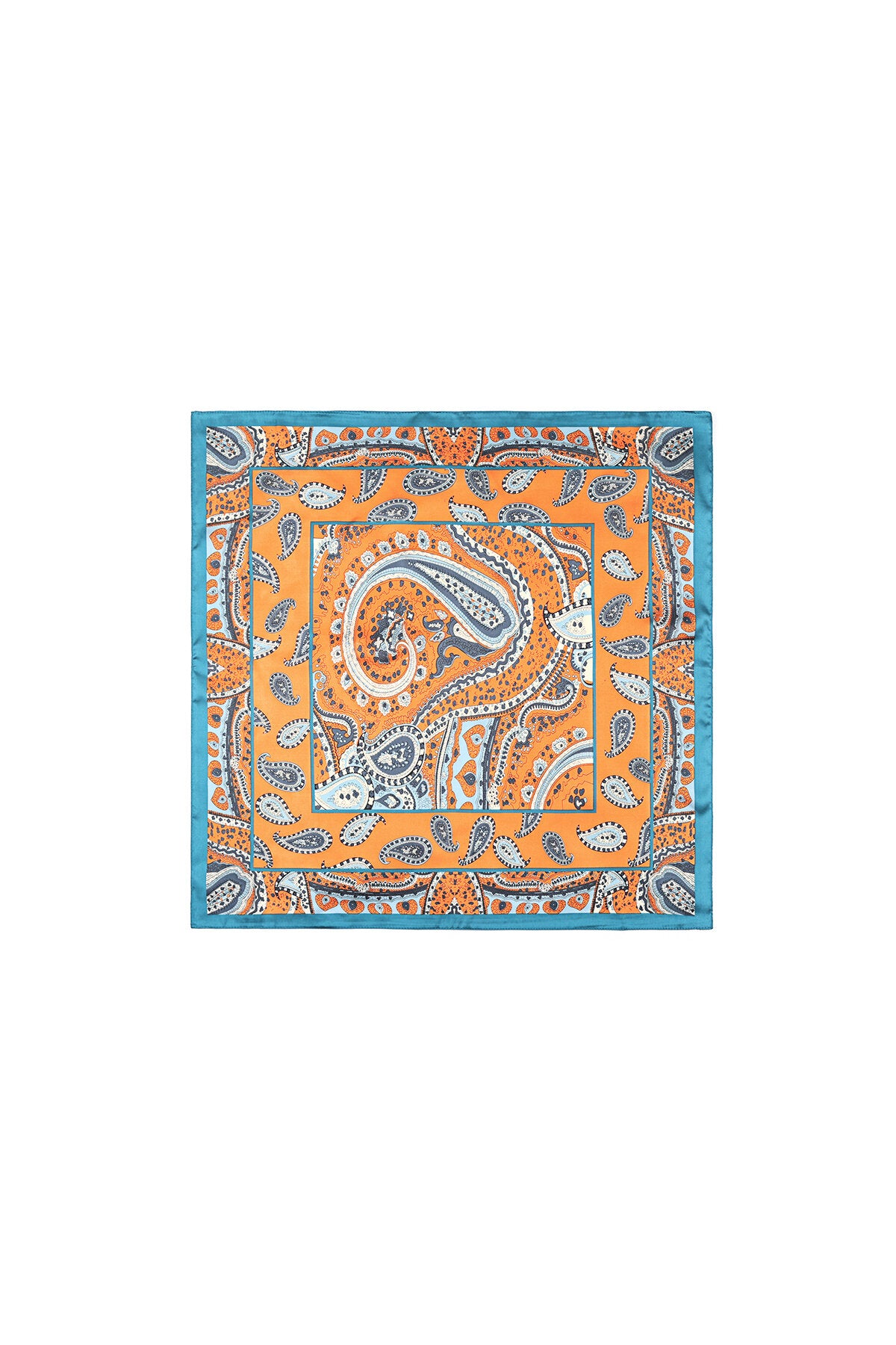 Orange Paisley Summer Scarf for Women