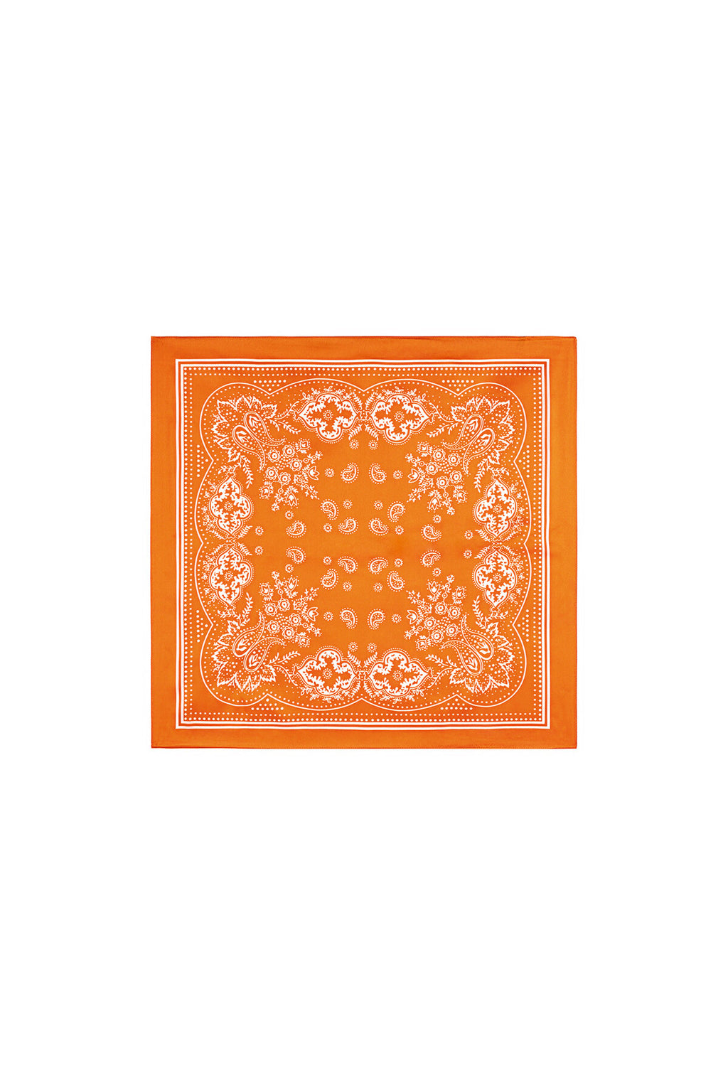 Orange Paisley Summer Scarf for Women