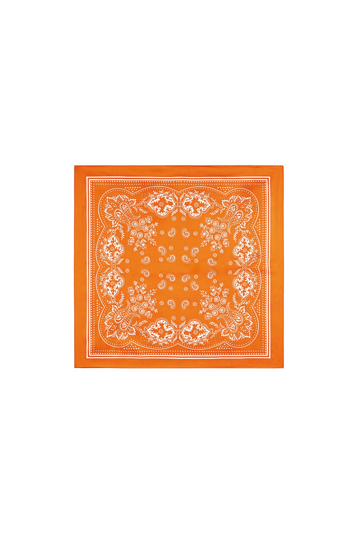 Orange Paisley Summer Scarf for Women