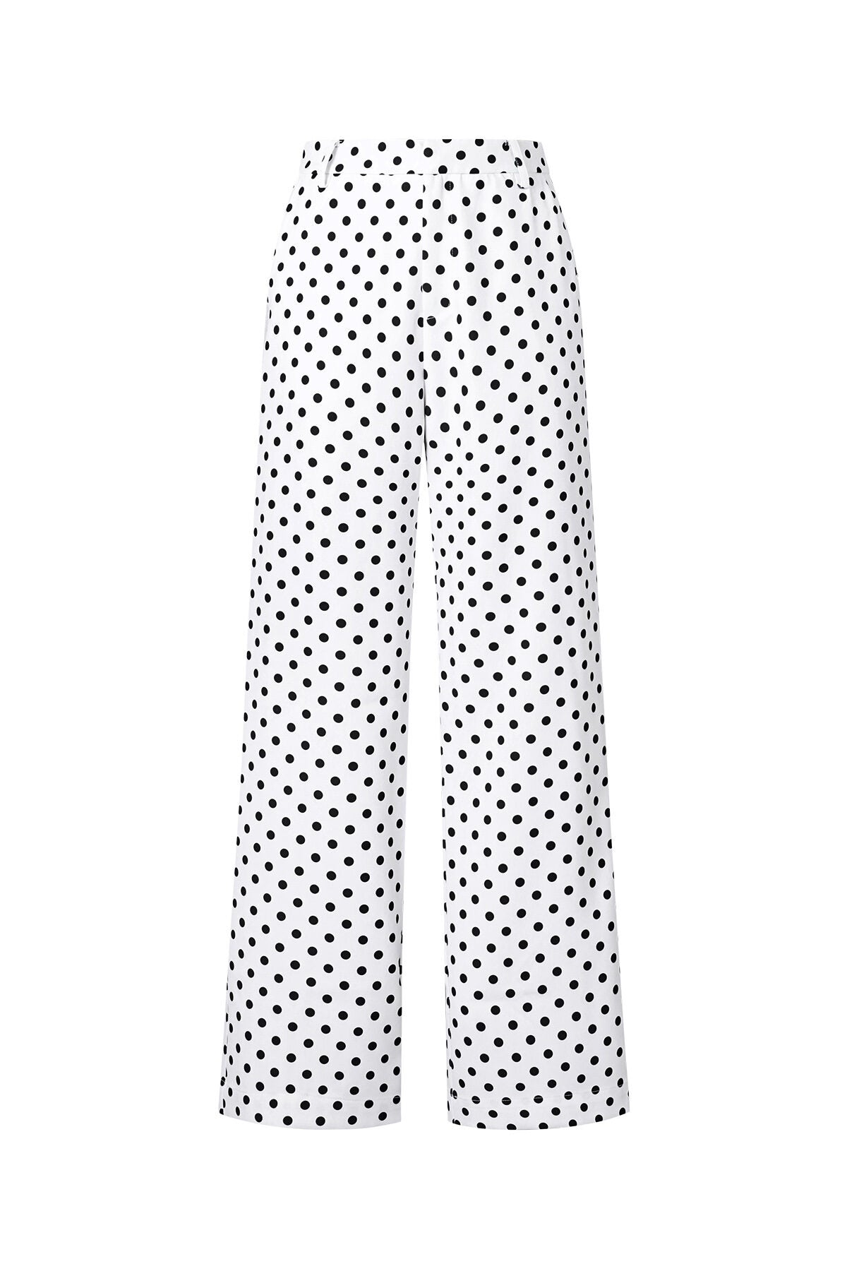 Polka Dot Straight Pants 