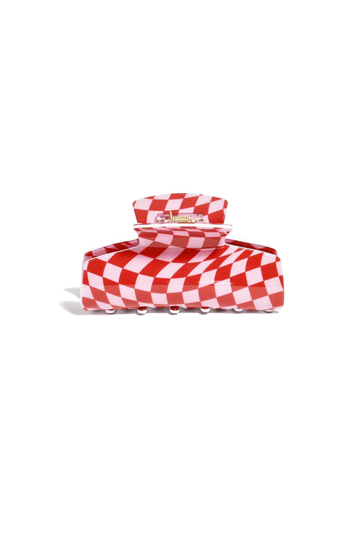 Red Plaid Hair Clip for Valentine's Day