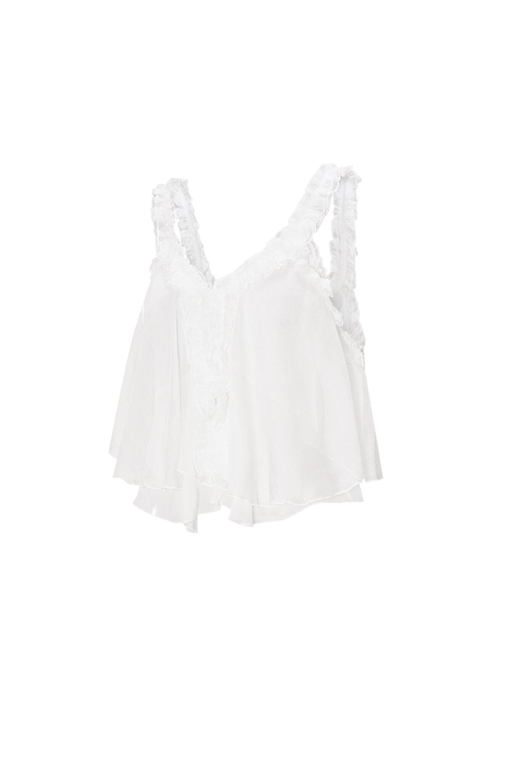 Chiffon Ruffle Cami Top