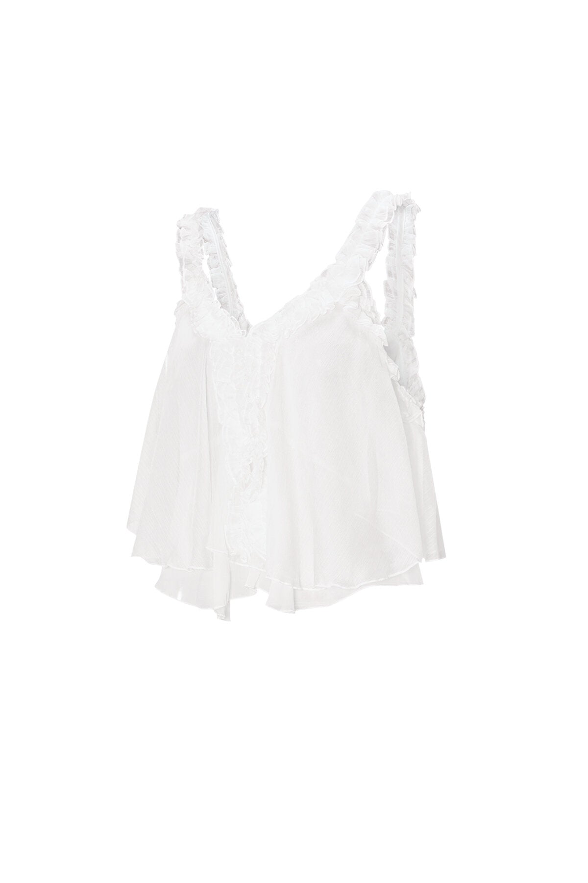 Chiffon Ruffle Cami Top