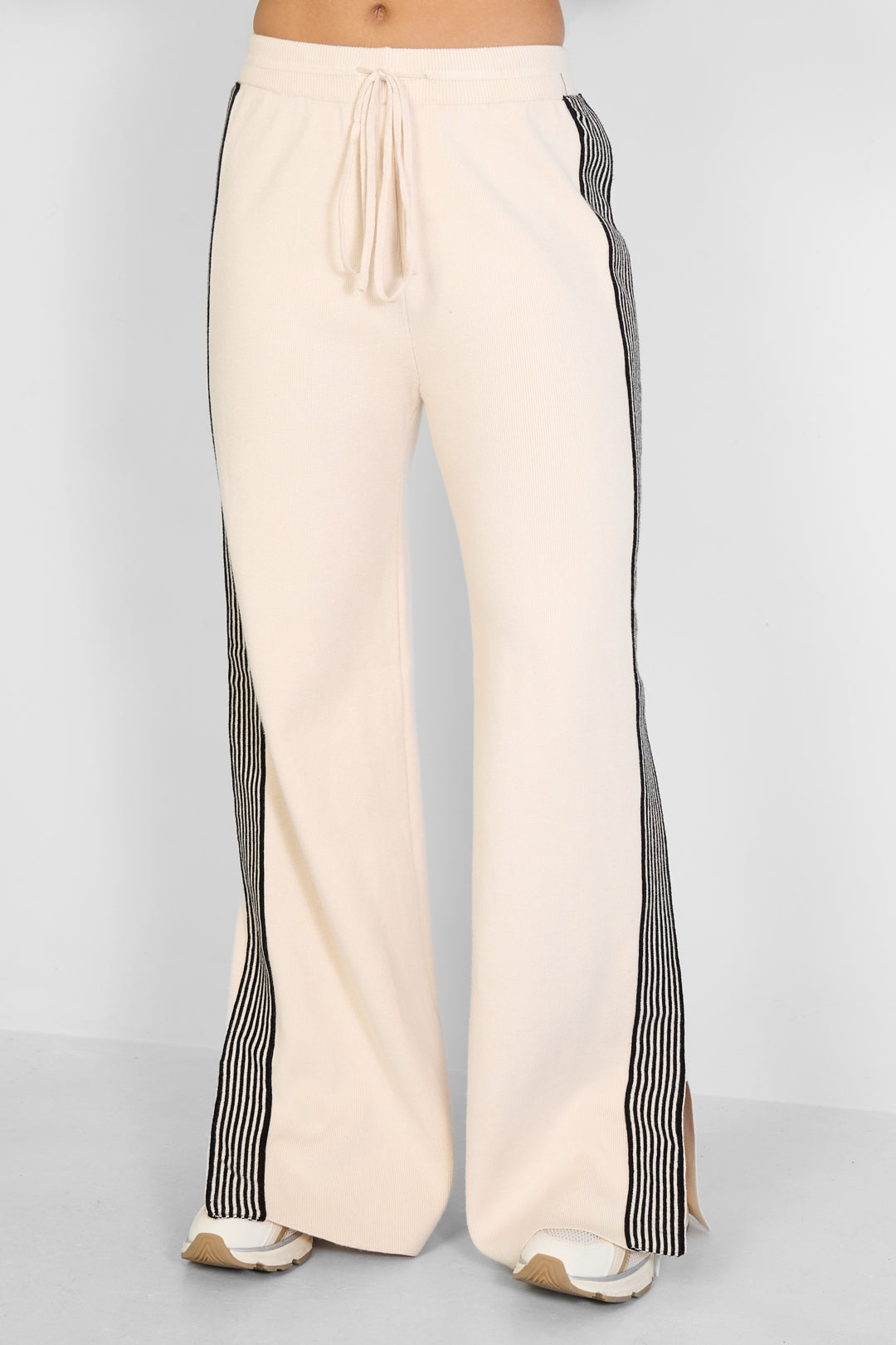 Sporty Knitted Straight Pants