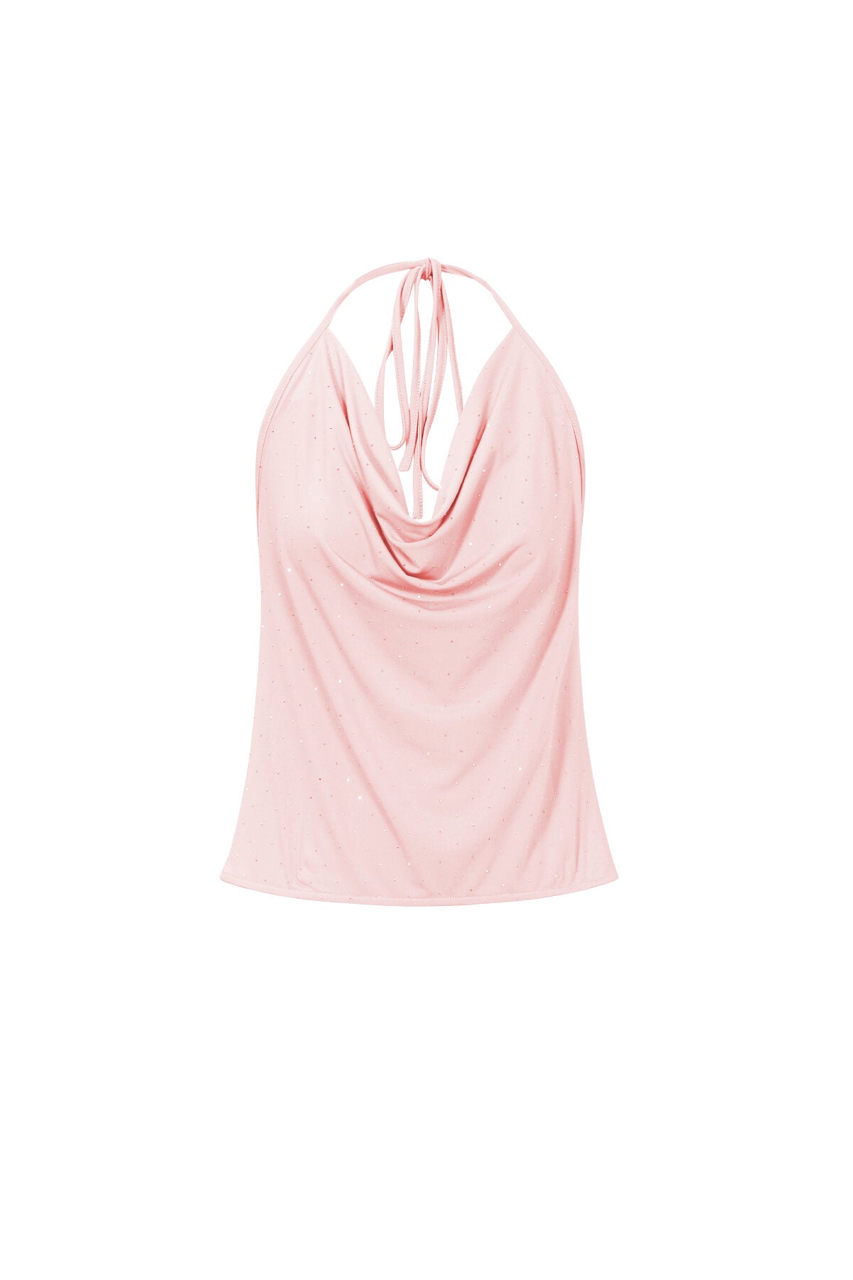 Halter Cowl Neck Tank Top