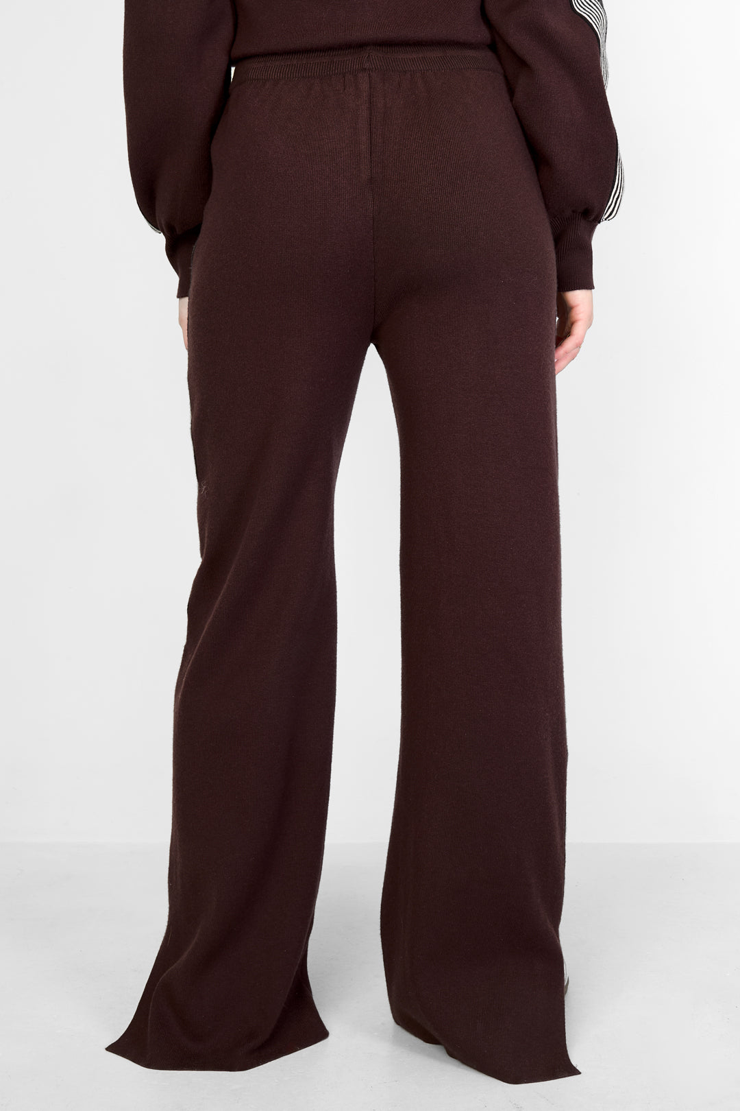 Sporty Knitted Straight Pants