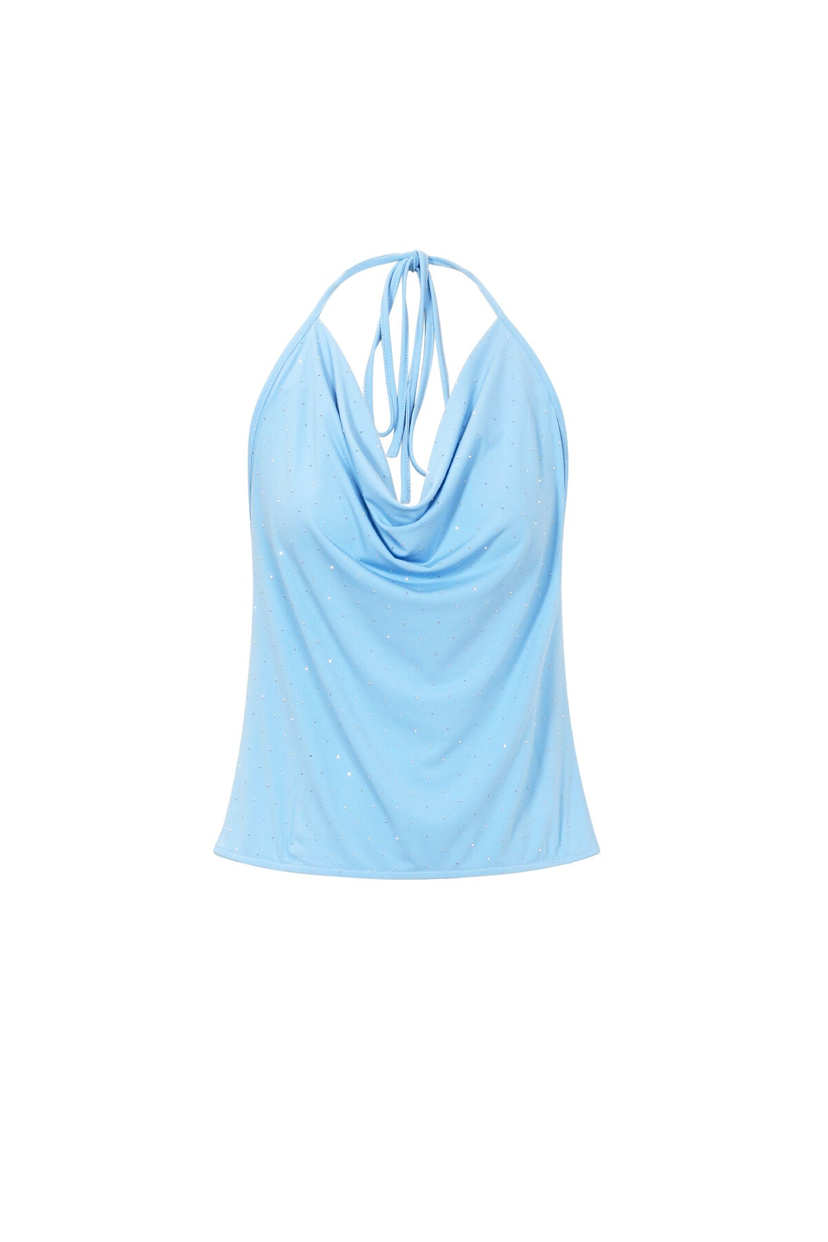 Halter Cowl Neck Tank Top
