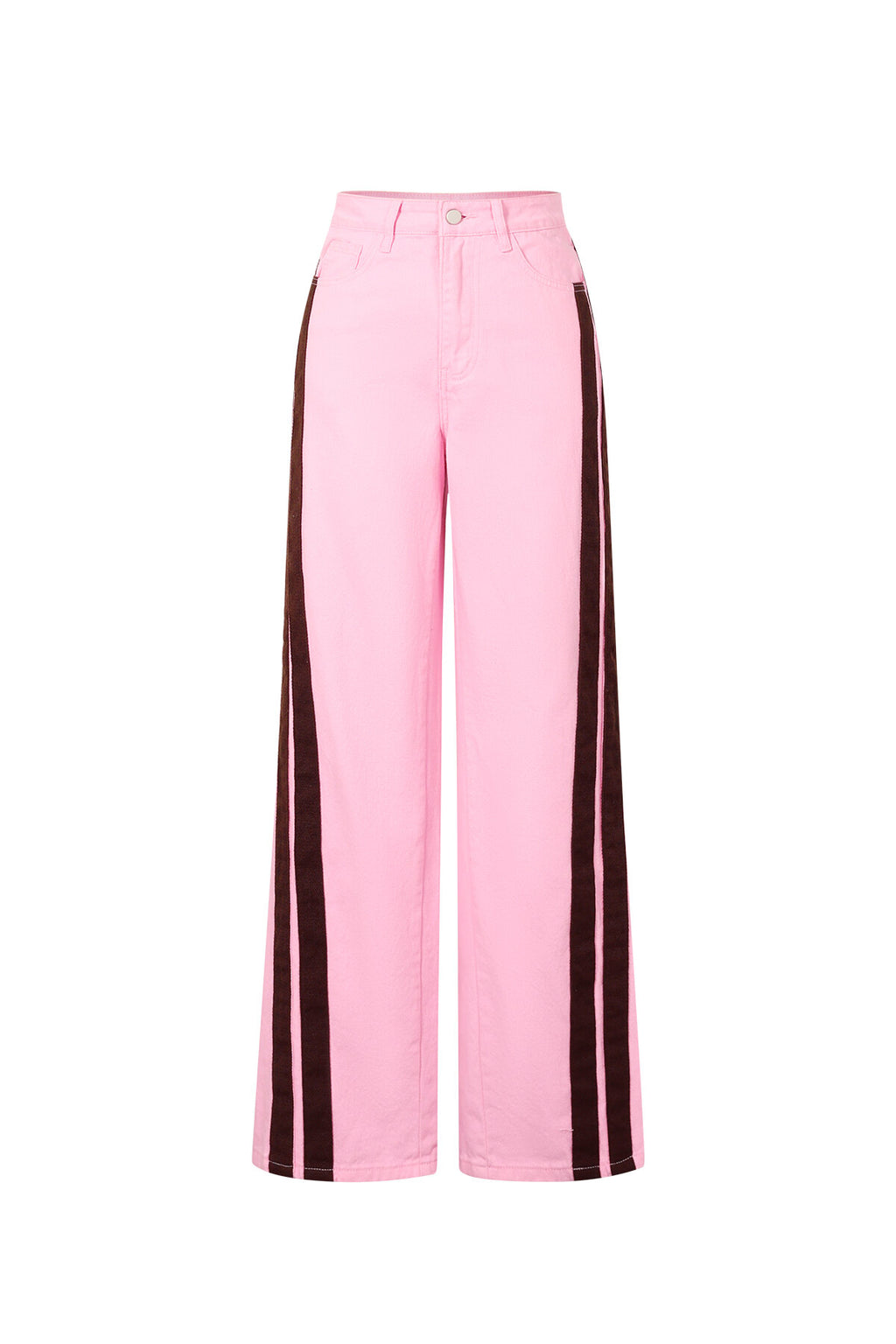 Wide Leg Side Stripe Track Pants