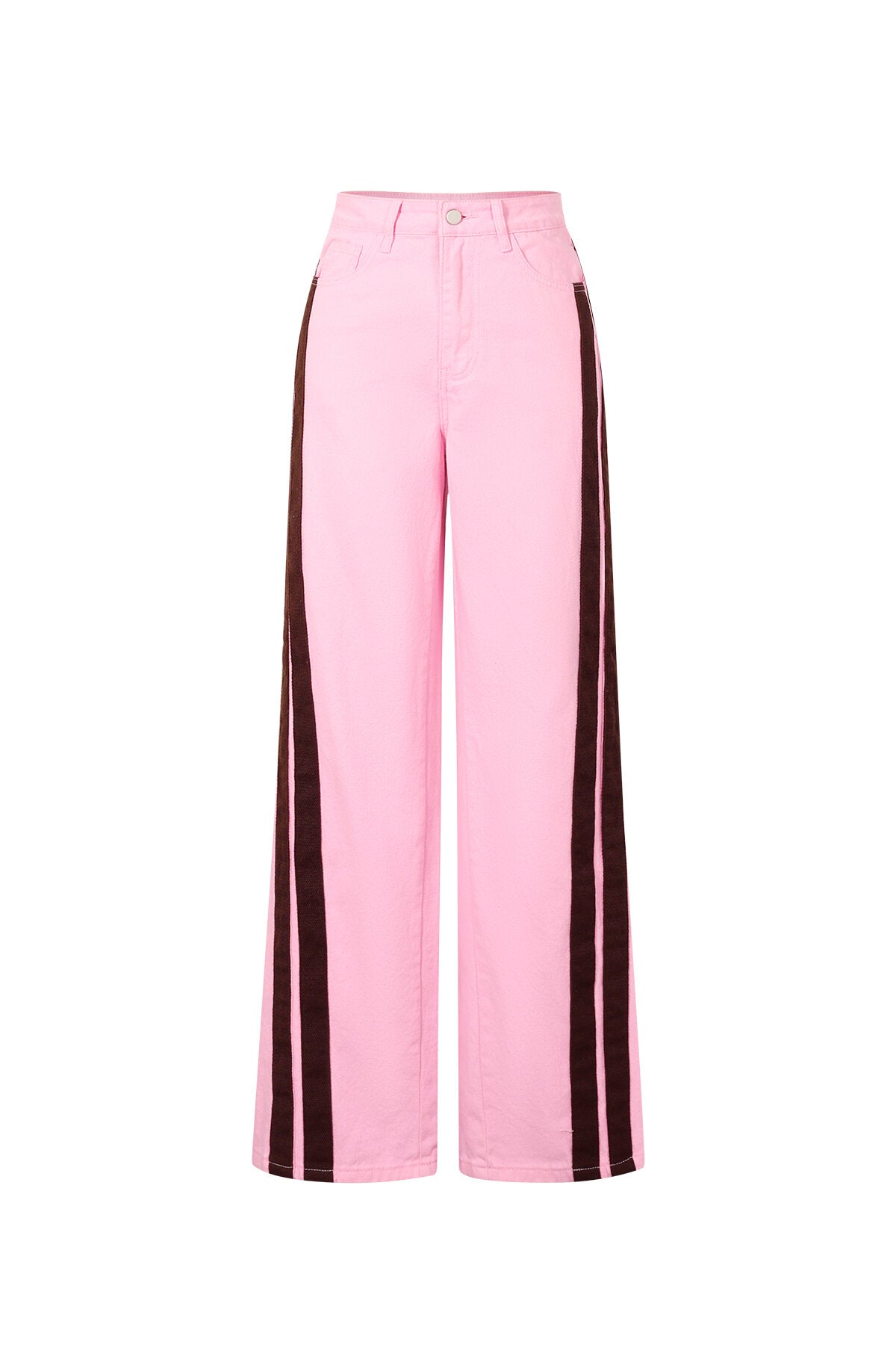 Wide Leg Side Stripe Track Pants