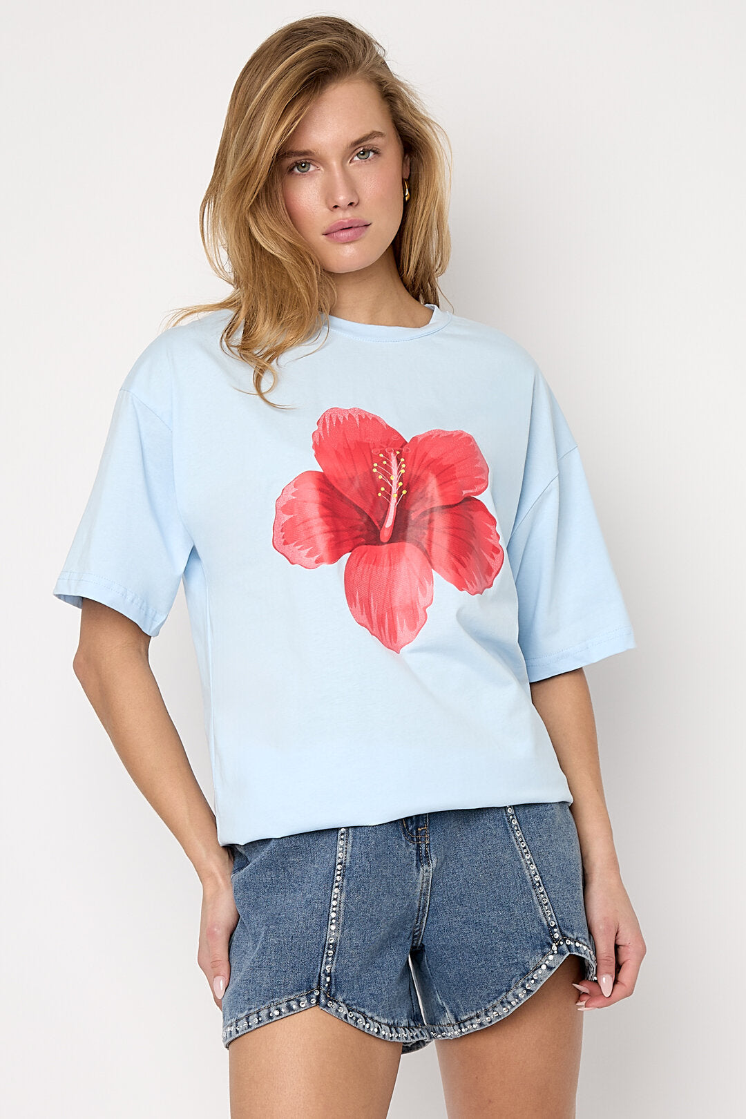 Relaxed Fit Floral Print T-Shirt