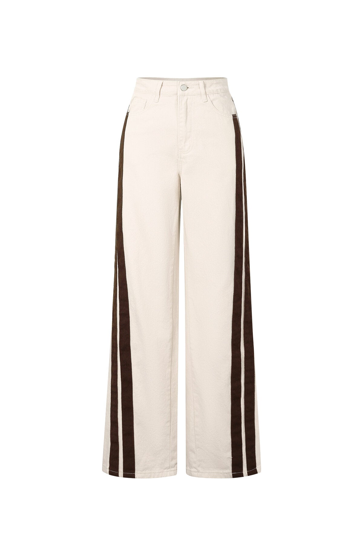 Wide Leg Side Stripe Track Pants