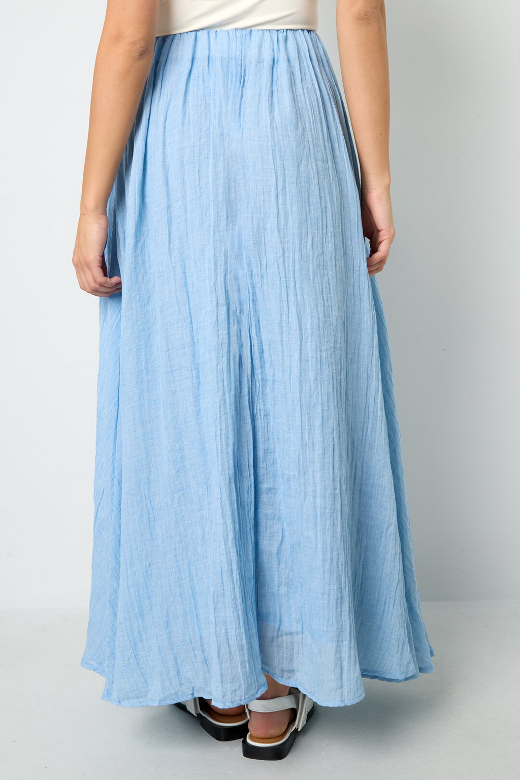 High Waisted Flowy Maxi Skirt
