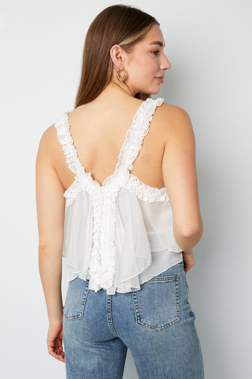 Chiffon Ruffle Cami Top