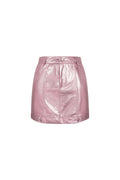 Sexy Pink PU Mini Skirt for Spring/Summer
