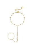 Silver & Gold Hand Chain for Women