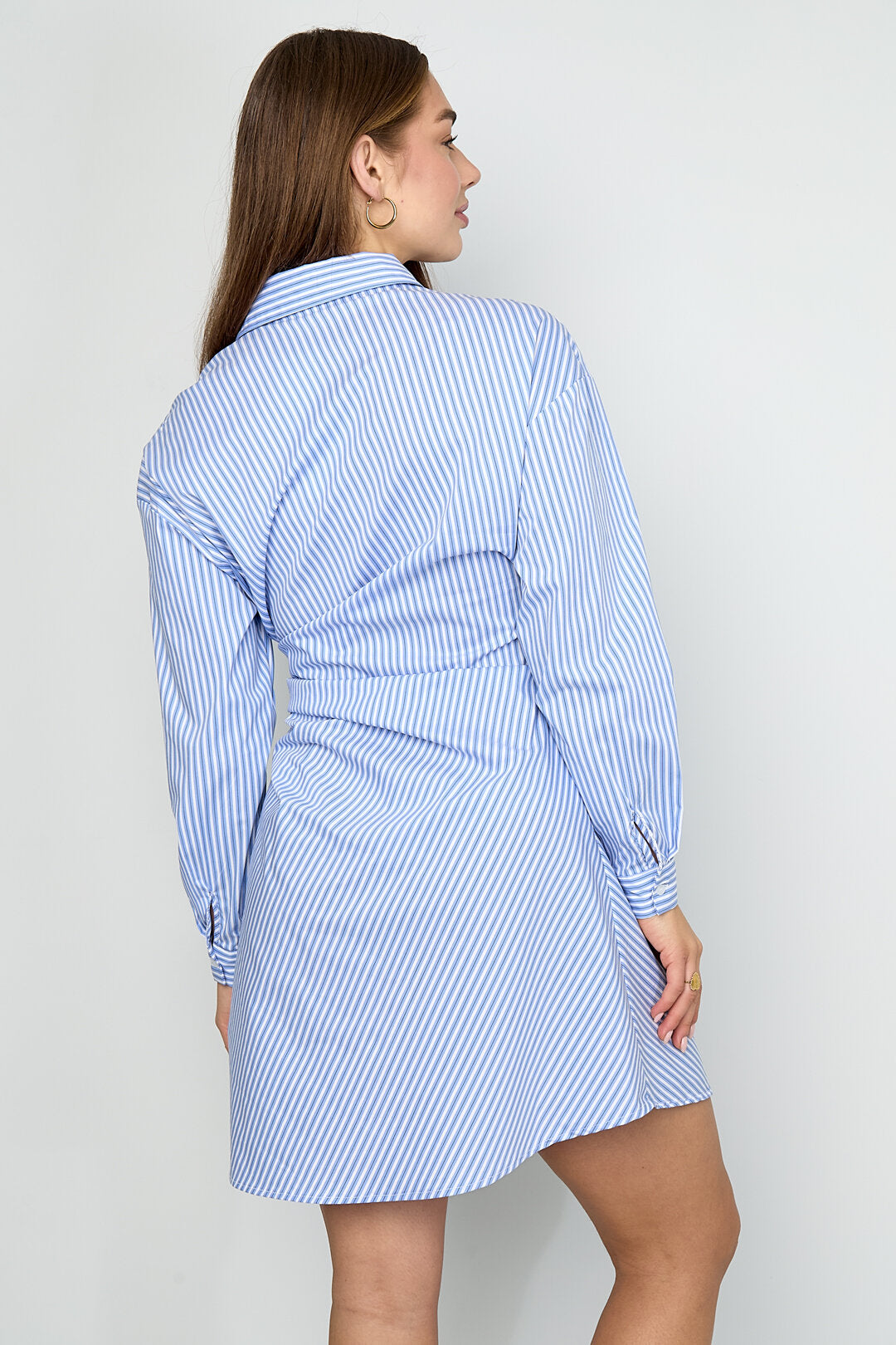 Striped Long-Sleeve Dress