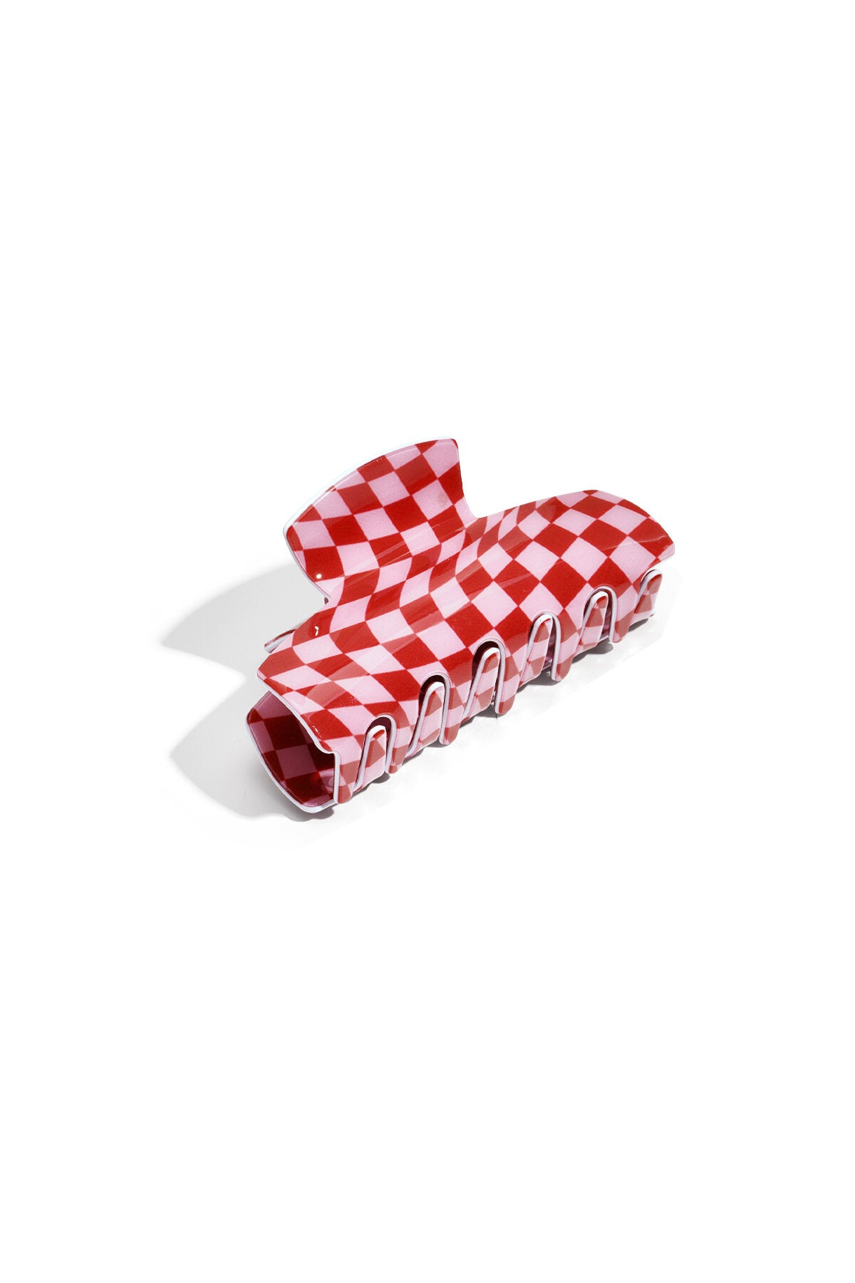 Red Plaid Hair Clip for Valentine's Day