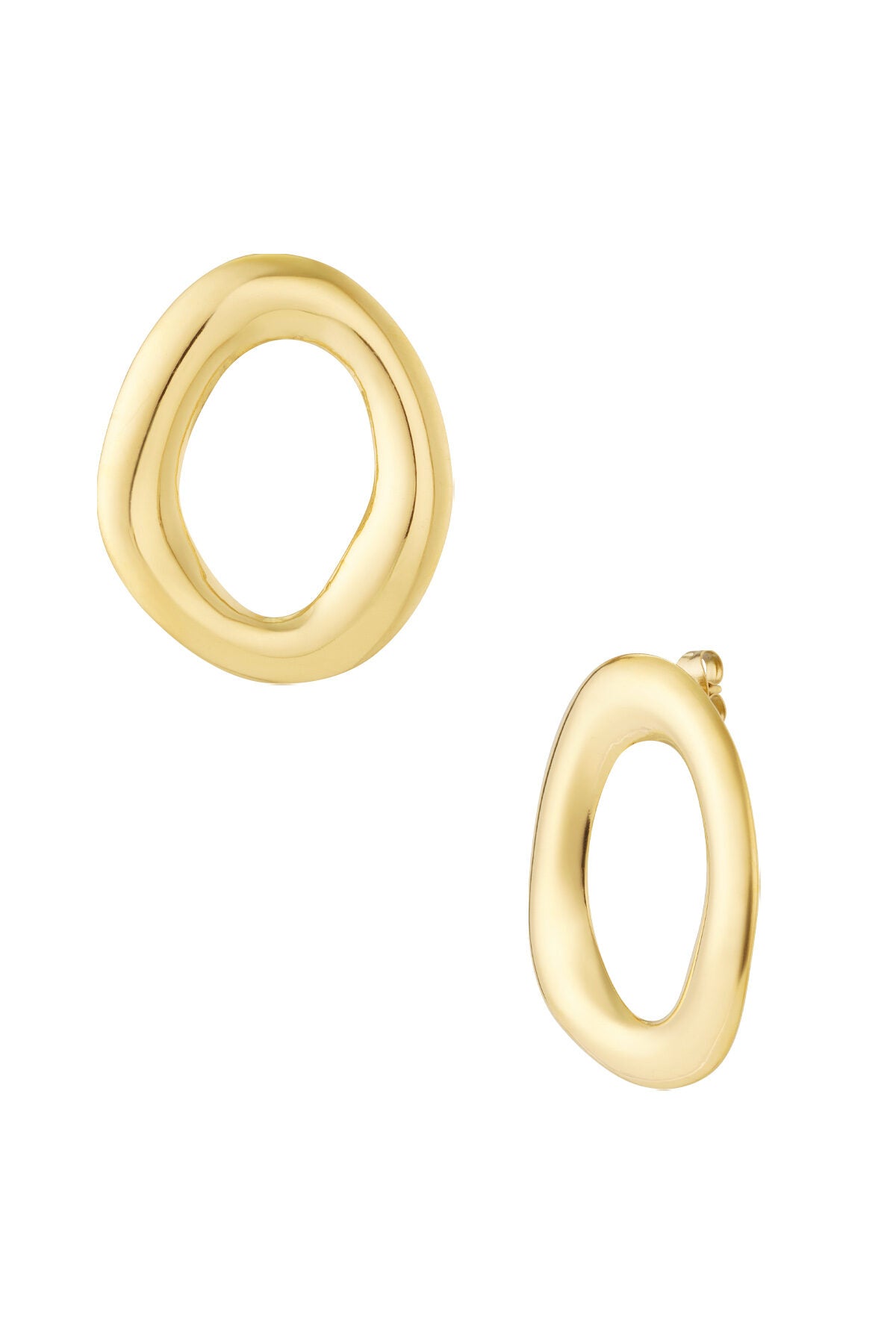Irregular Shaped Stainless Steel Stud Earrings