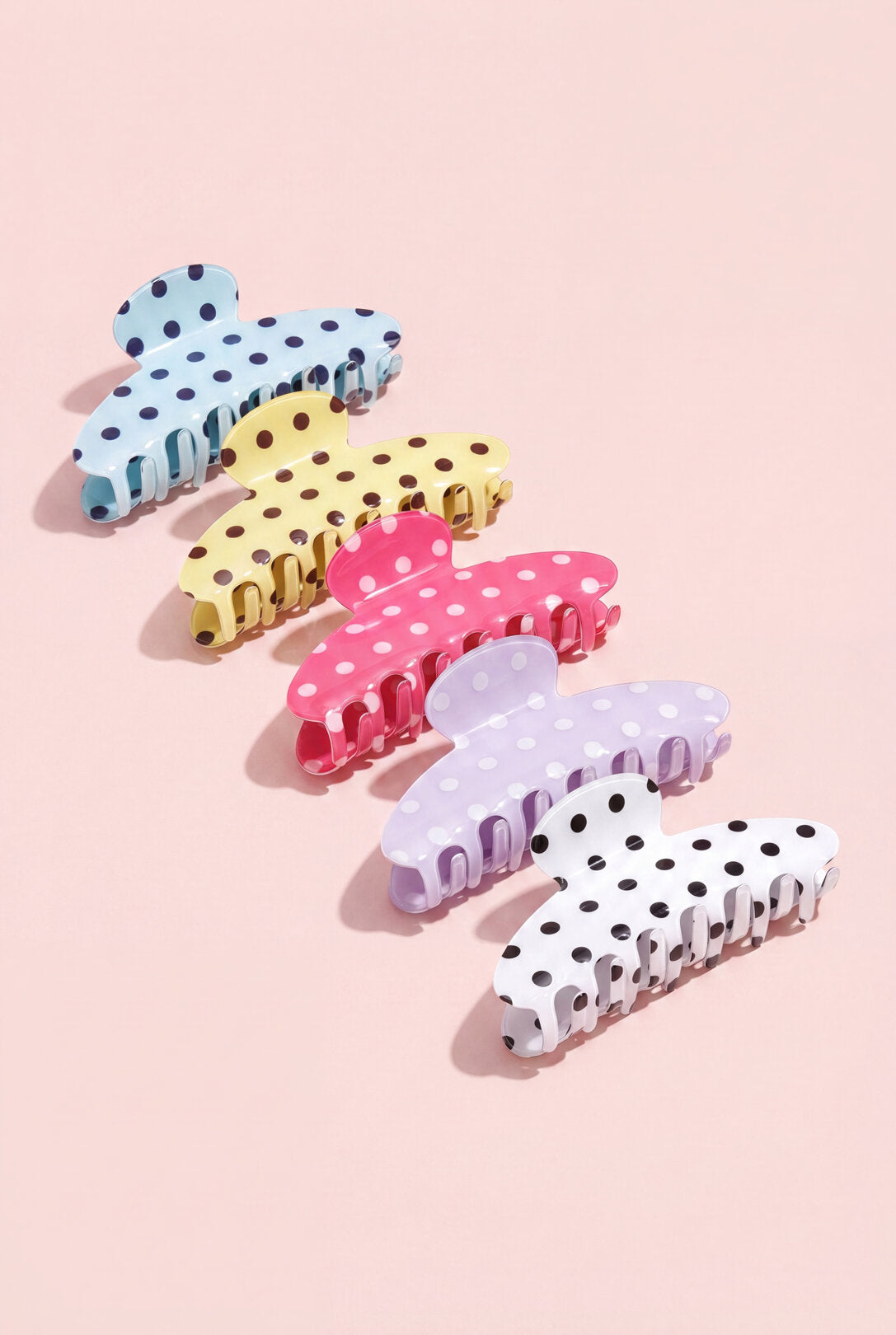 Polka Dot Hair Claws for Women - Spring/Summer Essentials