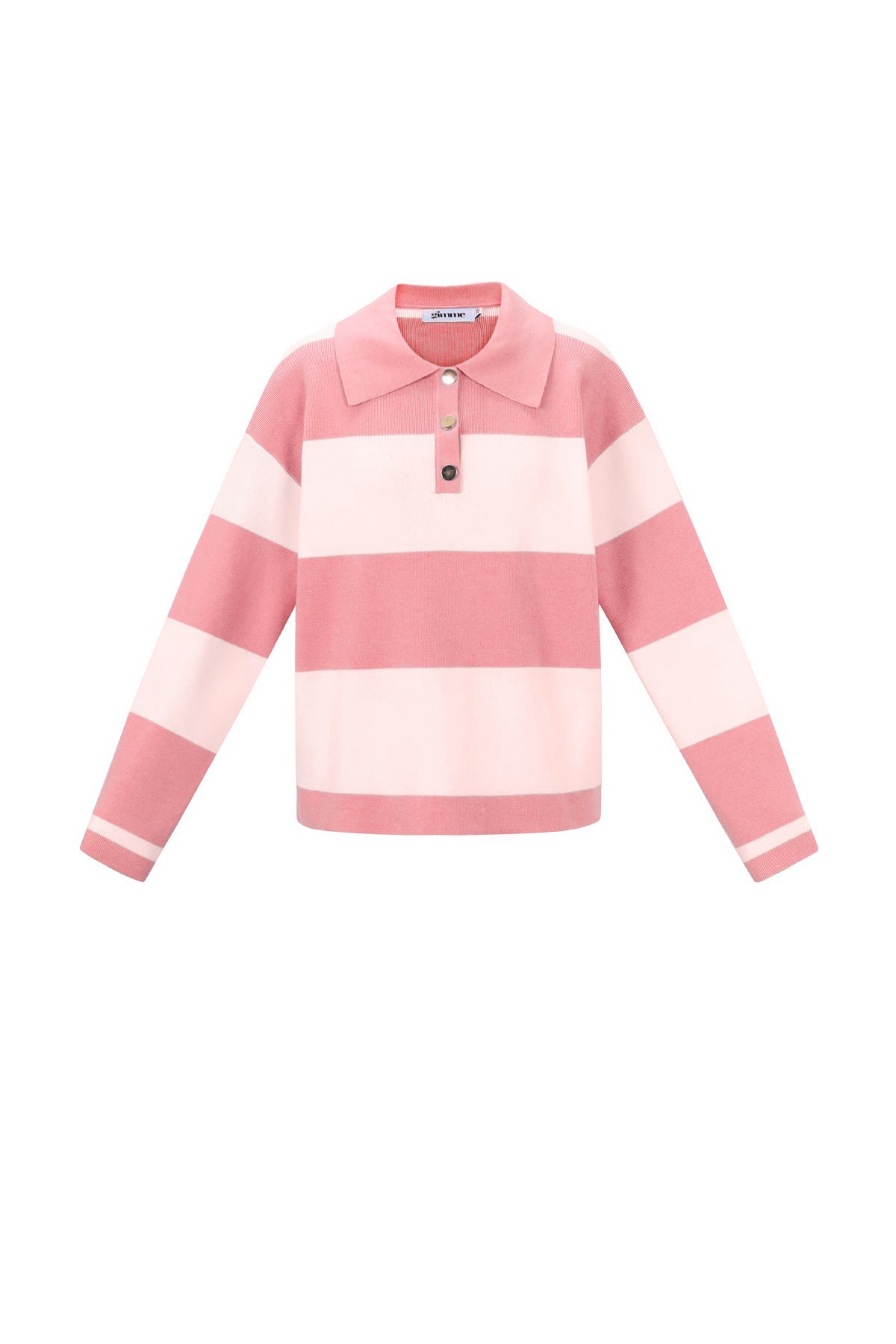 Knitted Polo Sweater Stripes 