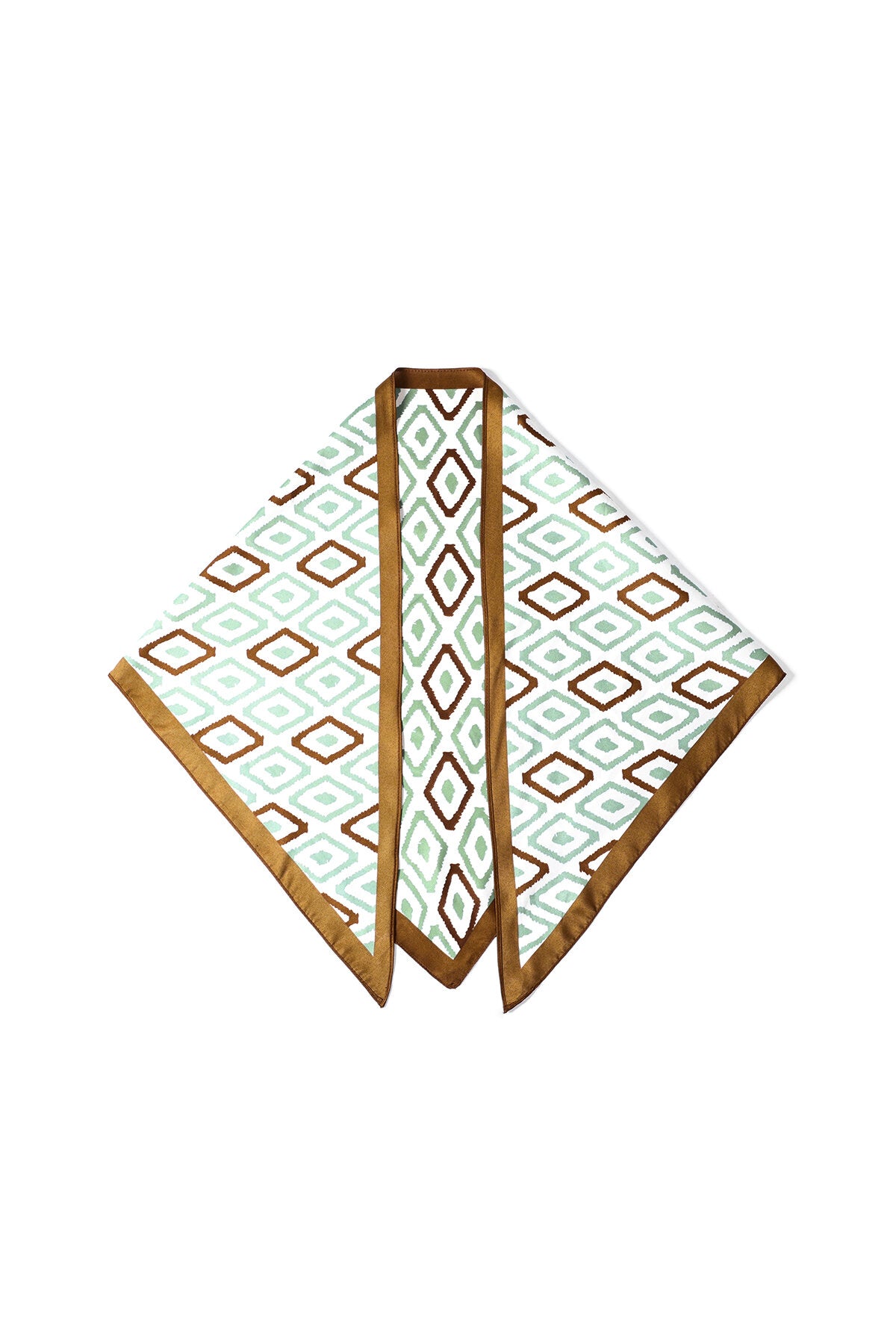 Summer Scarf in Brown and Light Green